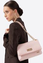 Wittchen Women's Crossbody Bag With A Braided Chain, Pink Polypropylene beige