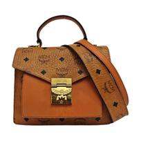 [Pre-Owned] 24K Gold Plated Hardware Laurel Lock Classic Monogram Coated Canvas Tote Bag Small - Very Good #NTI89U ONE SIZE brown