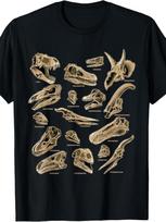 Dinosaur Fossil Tee Featuring Dino Skull And Bones Perfect For Paleontology Enthusiasts Unisex Design For Summer S beige