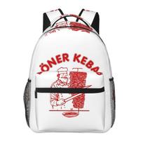 Doner Kebab Backpacks Boys Girls Bookbag Students School Bags Cartoon Travel Rucksack Shoulder Bag Large Capacity One Size