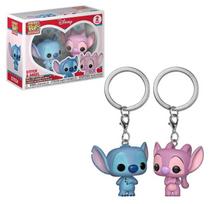 Lilo ir Stitch raktų pakabukai rinkinys raktų pakabukas-figūrėlės Funko Lilo & Stitch Stitch ir Angelas Stitch & Angel Disney 2 raktų pakabukai įvairiaspalvis