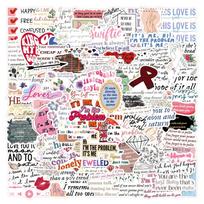 110 Taylor Swift Lyric Graffiti Stickers for DIY Mobile Decoration gray