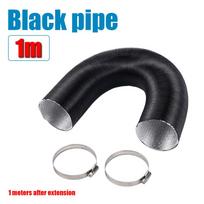 75mm Air Diesel Parking Heater Duct 1M/2M/3M Length Duct Pipe Tube Hose Outlet Exhaust Connector For Webasto Eberspaecher black