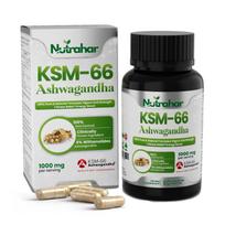 Nutrahar KSM-66® Ashwagandha 1000mg - 60 Veg. Capsules | High Absorption formula for Max Results | Support Stress Relief, Vigour, Energy, Stamin