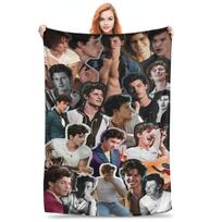 Shawn Mendes pop singer Blanket Flannel Relax Soft Throw Blankets for Bedroom Rug Piece Size: 75*100cm, Weight: 230 GSM black