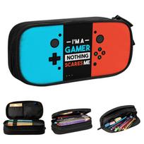 Video Game Gaming Controller Pencil Cases Pencilcases Pen for Student Large Storage Bags School Supplies Cosmetic Stationery 21x10.5x5cm blue