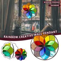 Rainbow Stained Suncatcher langų pakabinimai beicuotų langų skydelių serijaFunrain gray