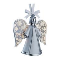 Dangiškasis angelas ornamentas, angelas sargas pakabinama dekoracija, miniatiūrinis angelo pakabukas Kalėdų eglutei, namų šventinis dekoras, Kalėdų dovana A white