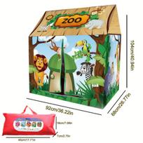 Children playhouse Tent Indoor Big Space Kids Tent Outdoor Easy to Carry and Install Large Room Crawling Birthday Christmas beige