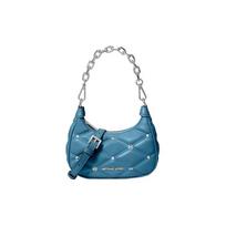 Michael Kors Quilted Design Silver Hardware Accessory Polyurethane Blend Handheld Crossbody Shoulder Bag Women bags Blue 35H3S4CC5UTEAL Basic Set (Bag+Dust Bag) gray