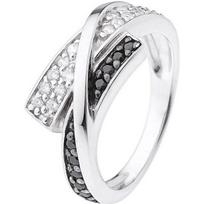 Half Alliance - LOLA VAN DER KEEN - LOVA - Zirconium Oxide - Rhodium-plated 925 Sterling Silver - Width 4 mm 52 balta