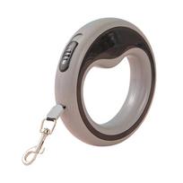 Retractable Dog Lead Heavy-Duty Extendable Dog Leads Strong Nylon Tape Leash One-Handed Brake  Lock Tangle-Free Design for Small pilka spalva