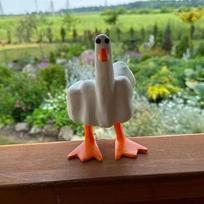 Funny Creative Duck Middle Finger Animal Gift Resin Craft Home Decoration Statue Garden Courtyard and Micro Landscape Figurines