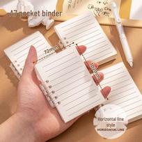 A7 Mini Loose-Leaf Ring Binder Notebook - Compact and Comfortable for Homework, Diary, or Planner Use