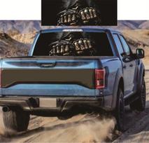 Rear Window Skull Sticker for Truck/SUV/Jeep black