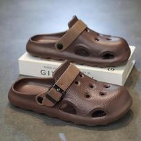 Men Clogs Summer Slippers Buckle Design Beach Sandals Soft Garden Shoes Casual Outdoor Slides Breathable Slippers Home Shoes 40-41 ruda