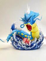 Anime Pokemon figūrėlė Gyarados Veiksmo figūrėlės Mielas Gyarados paveikslėlis PVC statulėlės modelis Lėlės kolekcija Dekoro žaislai Dovanos vaikams no box blue