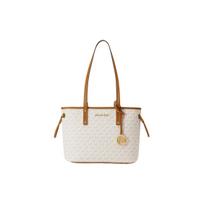Michael Kors MK Jet Set Travel Monogram Drawstring Leather Tote Bag Women tote bags Vanilla-White 35T9GTVT1V-150 Basic Set (Bag+Dust Bag) white