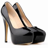 Moteriški aukštakulniai siurblys 14 cm apvalios pirštinės stiletės Talon Femme Seksualūs moteriški raudoni vestuviniai batai Juodi platforminiai aukštakulniai dideli 44 dydis 35