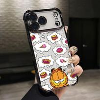 Cartoon Cat Garfields Phone Case for Samsung Galaxy A57 A56 A55 A54 A53 A52 A37 A36 A16 A06 4G 5G Anti-drop Transparent Cover Galaxy A23 5G white