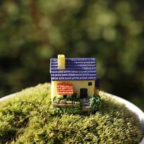 Woodland Dollhouse Villa Terrarium Micro Landscape House Fairy Garden Decoration Figurines Miniature Ornaments brown