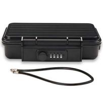 Storage Phone Lock Box 4-digit Password Security Lock Box Portable Beach Safe Box  Home Dorm Car black