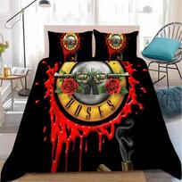 Rock Band G-Guns N R-Roses Duvet Cover Set Home Style Bedding Soft Laundry Bed 3 Piece Set Student Dormitory Gift (as the picture,EU SK(260x220cm))