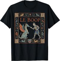 Le Boop Viduramžių Riteris Drakonas Fantazija Humoras Juokingi Marškinėliai XXXL gray