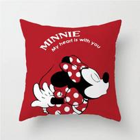 Disney Pillowcase Cushion Cover Mickey Minnie Mouse Pillow Case Cartoon Boy Girl Couple Wedding Gift 45x45cm 40cmx40cm black