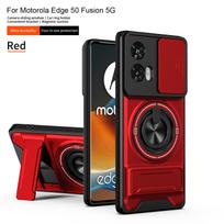 For Motorola Edge 50 Fusion Case Moto Edge 50 Fusion Cover Magsafe Magnetic Fold Holder Military Armor Camera Protection Cover Motorola Edge 50 Fusion black