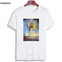 Skipoem Funny T Shirt  Salvador Dali Surreal Art Cotton O Neck Tshirt Plus Size Short Sleeve Brand  Tshirt Tops S gray