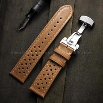 Vintage Matte Calfskin Strap 18mm 20mm 22mm Universal Oil Wax Cowhide Watch Band Sport Breathable Bracelet with Butterfly Buckle 22mm matinė juoda spalva