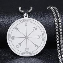 Apsaugos talismanas Sėkmės Turto Saliamono antspaudas Nerūdijančio plieno karoliai Pakabukai Vyriški papuošalai salomon hombre N4239 black