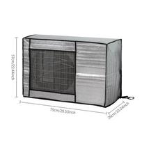 Waterproof Air Conditioner Cover Dust Prevention Outdoor Unit Cover Durable Aluminum Foil Cover S black