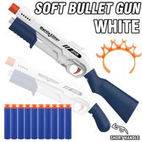 Kids Outdoor Dual Handles Foam Dart Blaster Gun Safe Ammo Soft Bullet Multi Colors Battle Toy For Children