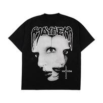 Lady Gaga Mayhem Album Print T-Shirt Men Women Cotton Tees Vintage Short Sleeve Brand T-sh S white