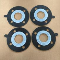 Custom EPDM+PTFE Acid & Alkali Resistant Gasket - Corrosion-Resistant PTFE Rubber Composite with F4 Lined Flange DN15