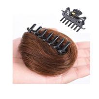 Lady Clip-on Hair Bun Messy Chignon Donut Roller Bun Hairpiece Wig Claw Hair Bun Hair Extensions light brown-small black