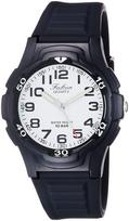 Q&Q Citizen VP84J851 Men's Analog Watch 10 ATM Water Resistant White Urethane Strap 38mm Unisex Luminous Hands Sports black