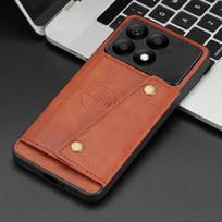 Wallet Card Case For POCO X7 M8 F7 F8 Ultra F6 X6 M6 F5 F3 M5s C75 C65 X3 F4 X4 GT M3 M4 X5 X8 Pro Max Magnet Back Case Cover Poco X8 Pro Max raudona