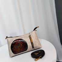 Retro etninio stiliaus gėlėmis įspaustas lengvas prabangus aukštos kokybės minkštas patvarus madingas išskirtinis lengvas kasdienis lauko crossbody peties krepšys