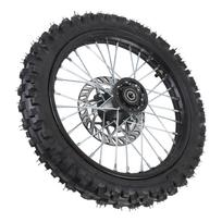 14 colių priekinio rato mazgas 60 100 14 2.5 14 Padanga Kamera 15 mm Rato ašis su stabdžių disku 125 140 150 160 cm³ Pit black