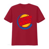 Stephen King Burger T shirt Trendy Design for Horror Fans vintage Washed fashion Soft Versatile homme Top For Everyday Wear S