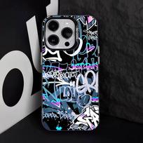 Cool Colorful Graffiti Cool For iPhone 11,12,13,14,15,16,17,Pro,Max,Plus,E,Air,Mini Phone Case IMD Matte Black iPhone17Air gray