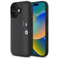 Etui do iPhone 16 BMW M Perforated Tricolor antracytowe