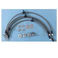 For Jeep Wrangler JK JL 2007-2025 Compatible Brake Hose Kit Braided Stainless Steel Pipe Line Braided Oil Hose Accessories gray