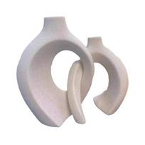 2 Pcs/Set Hollow Modern Plastic Vase for Pampas Grass Nordic Boho Style Decorative Vase for Wedding Dinner Table juoda