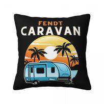 Fendt Caravan Essential Square Pillowcase Pillow Cover Cushion Zip Decorative Comfort Throw Pillow for Home Living Room 30x30 cm 12x12 in black