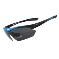 Polarized Cycling Sunglasses Men Women Windproof Sport Glasses With Interchangeable Lenses Full Frame Design Red black