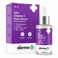 The Derma Co 10% vitamino C veido serumas su 5% niacinamidu ir hialurono rūgštimi - 30 ml